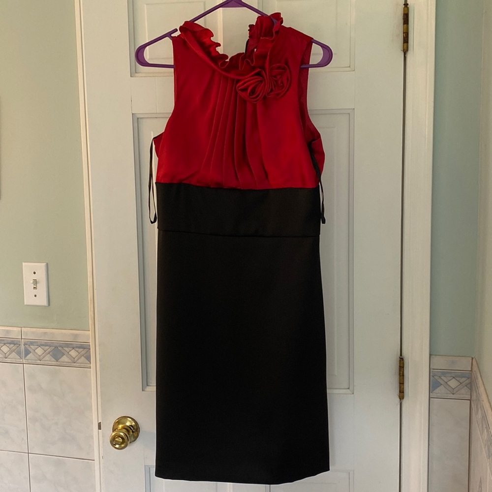 Stunning red and black dress, from Lord & Taylor. Worn twice. Size 8.